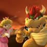 Peach and Bowser