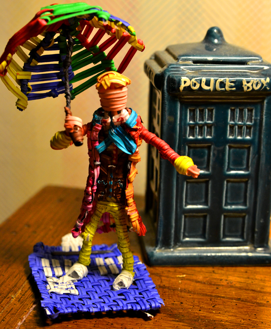 Sixth Doctor made out of twist ties