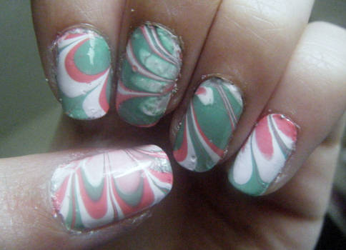 Water Marble Nails