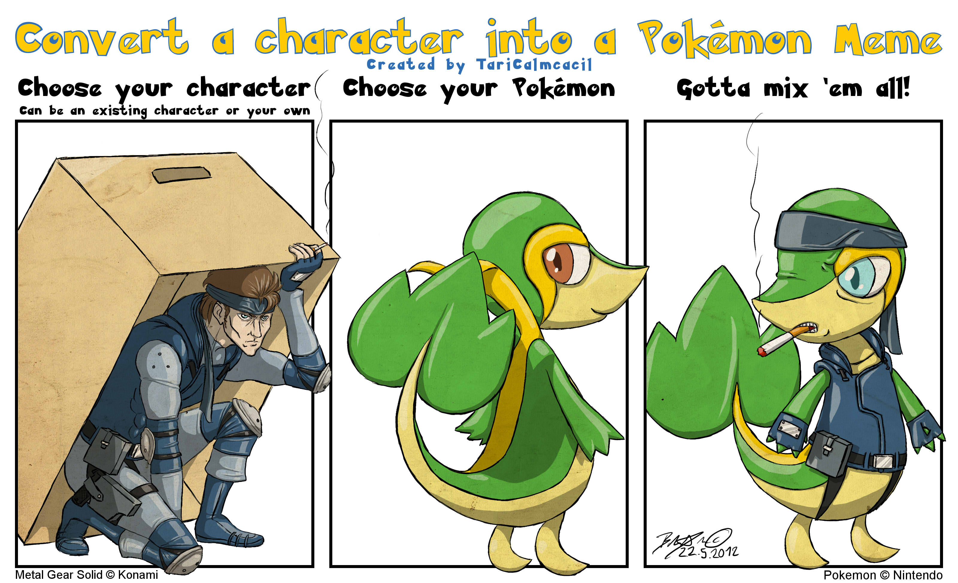 Character into Pokemon Meme - Solid Snivy