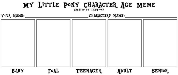 My little Pony Character Age Meme