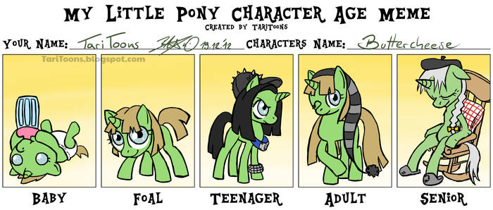 My little Pony Character Age Meme - Buttercheese