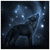 Black wolf icon