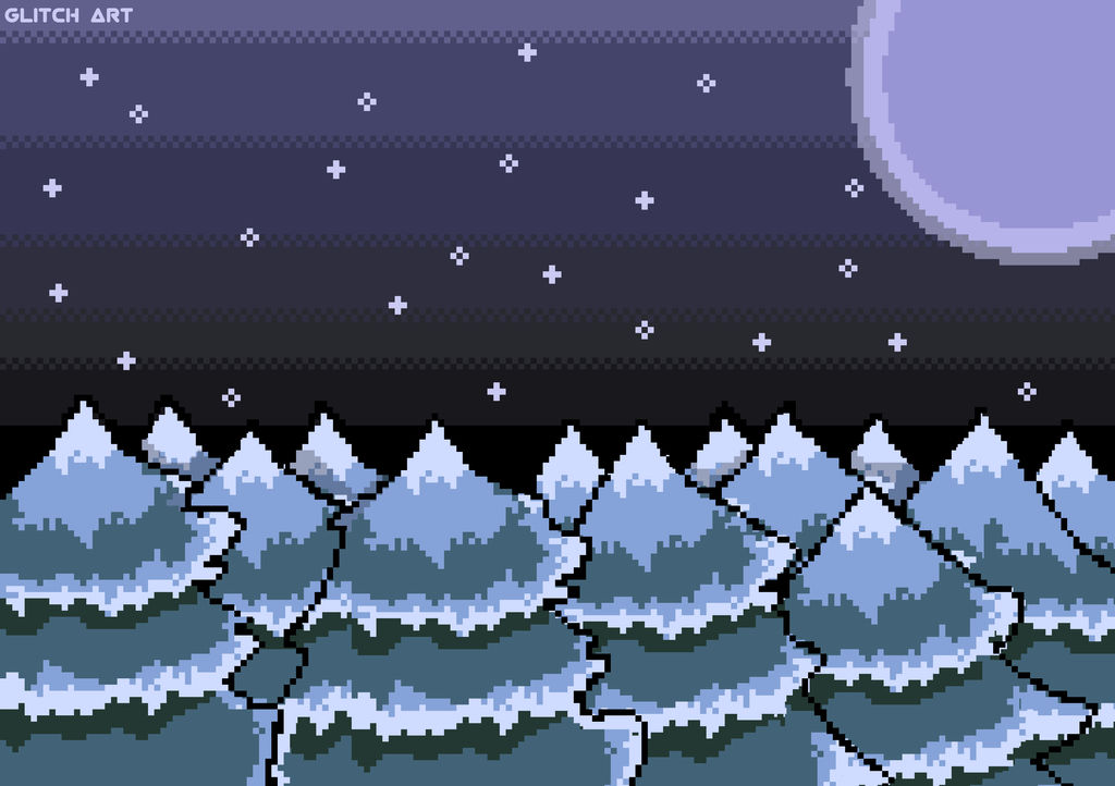 Snowdin pixel art by xXGl1tchArtXx on DeviantArt