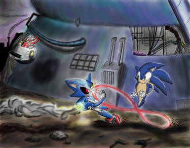 Sonic vs. Metal Sonic in Robotropolis