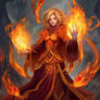 Byan warcraft mage art book style fire element 459