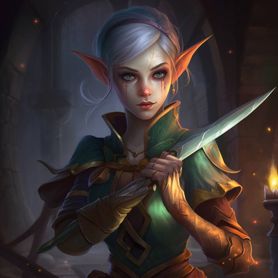 Elfe Fandom Elfe rogue with handblade by ByanEl on DeviantArt