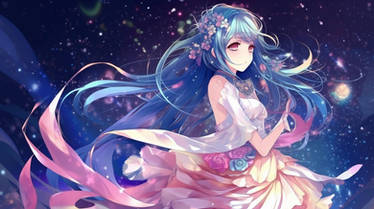 Byan wallpaper cosmic anime girl beautifull lookin