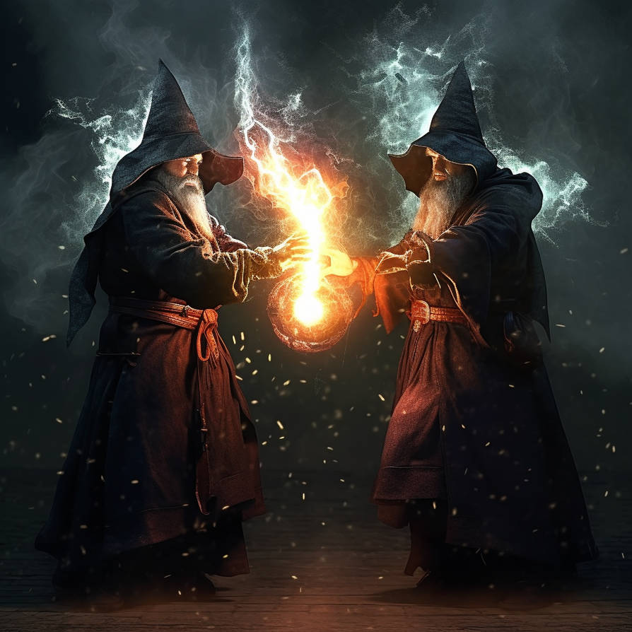 Byan Two Mages Doing A Mage Duel 1 by ByanEl on DeviantArt Byan Two Mages Doing A Mage Duel 1 by ByanEl on DeviantArt