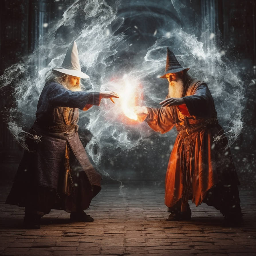Byan Two Mages Doing A Mage Duel 3 by ByanEl on DeviantArt
