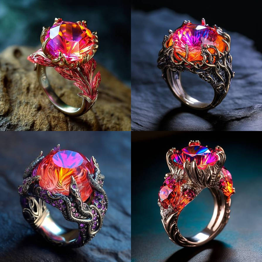 Fantasy fire rings by ByanEl on DeviantArt