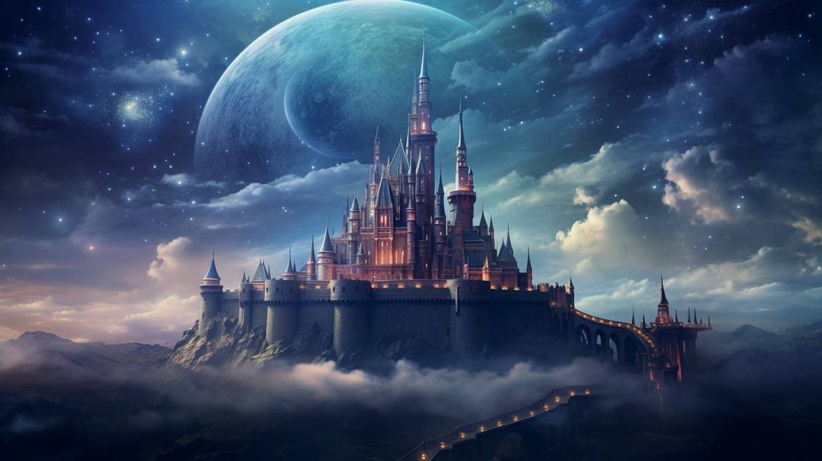 Fantasy Castle In Space Space Background Wallpaper by ByanEl on DeviantArt