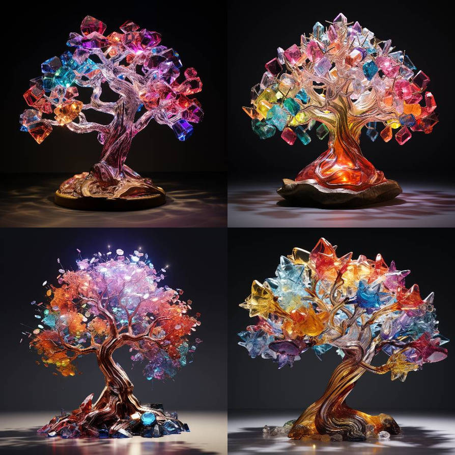 Crystal trees by ByanEl on DeviantArt