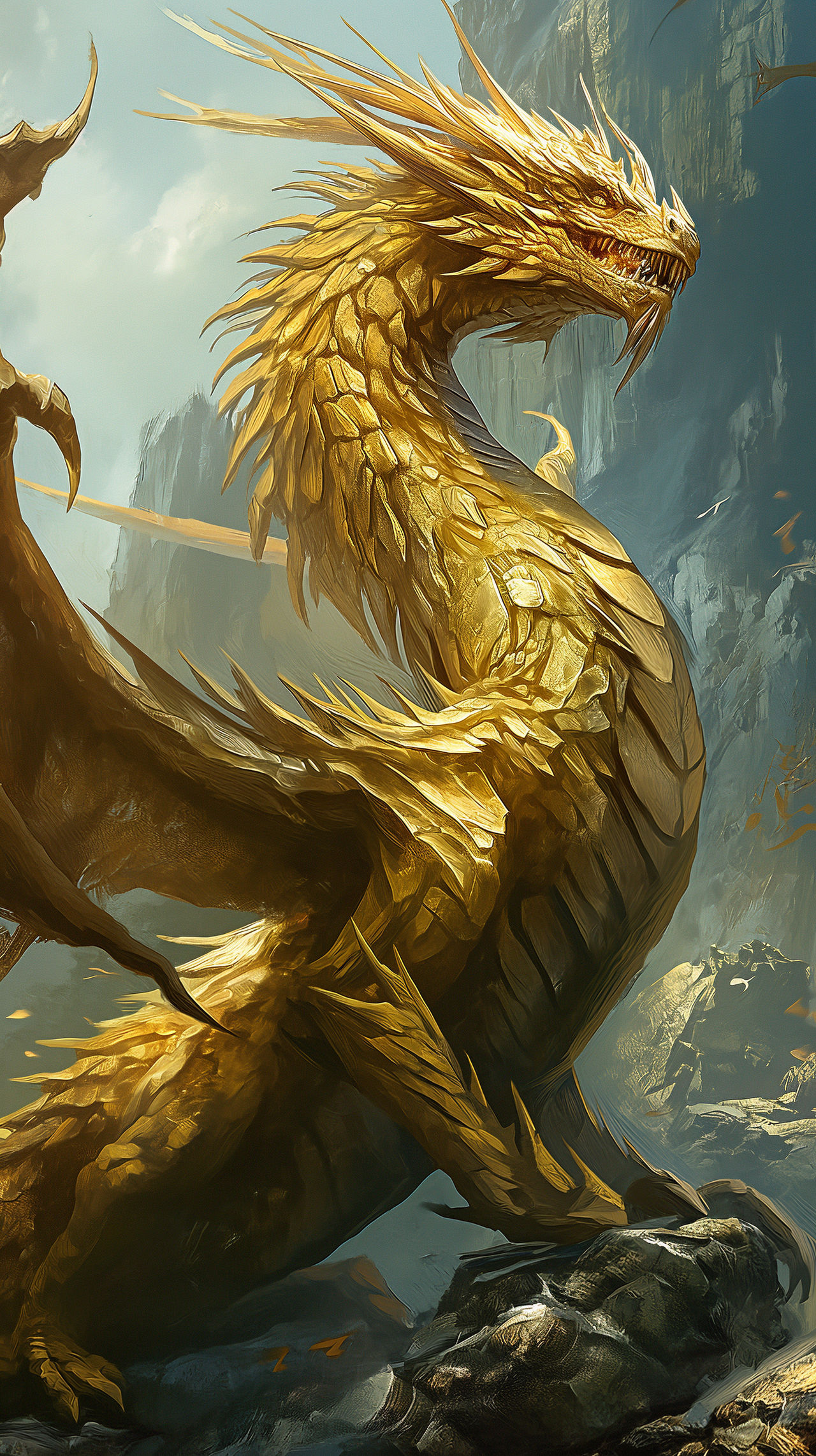 Golden Dragon Mobile Wallpaper 2 By ByanEl On DeviantArt golden-dragon-mobile-wallpaper-2-by-byanel-on-deviantart
