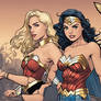 Wonder woman, captain marvell, cute, blonde, two w