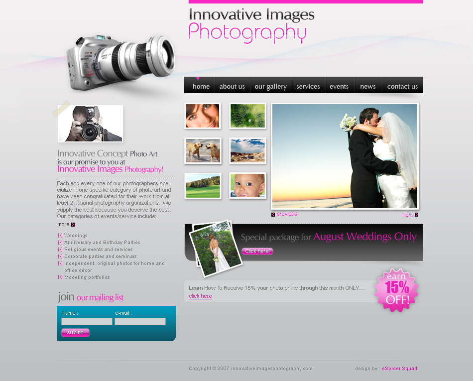 photography template