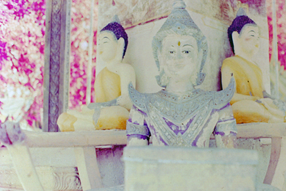 Dual Buddhas at Phnom Suntuk, Cambodia