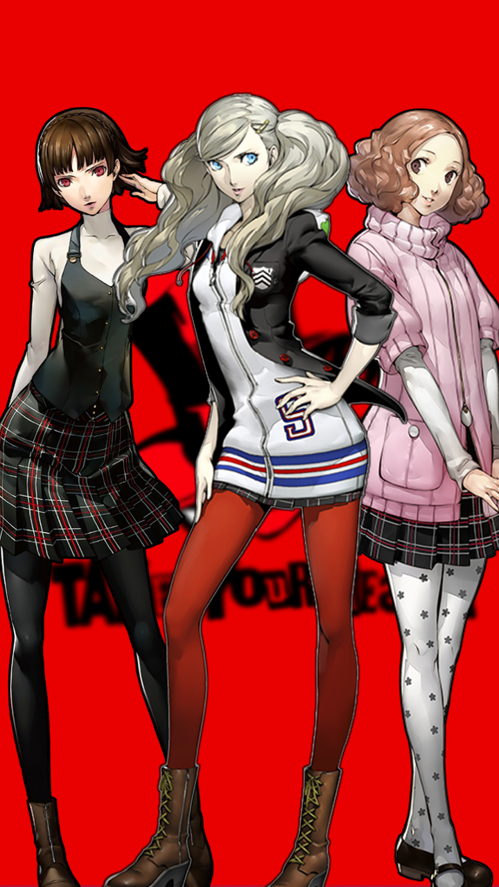 Persona 5 Ann, Makoto, Haru - Phone Background by Ganedikt on DeviantArt