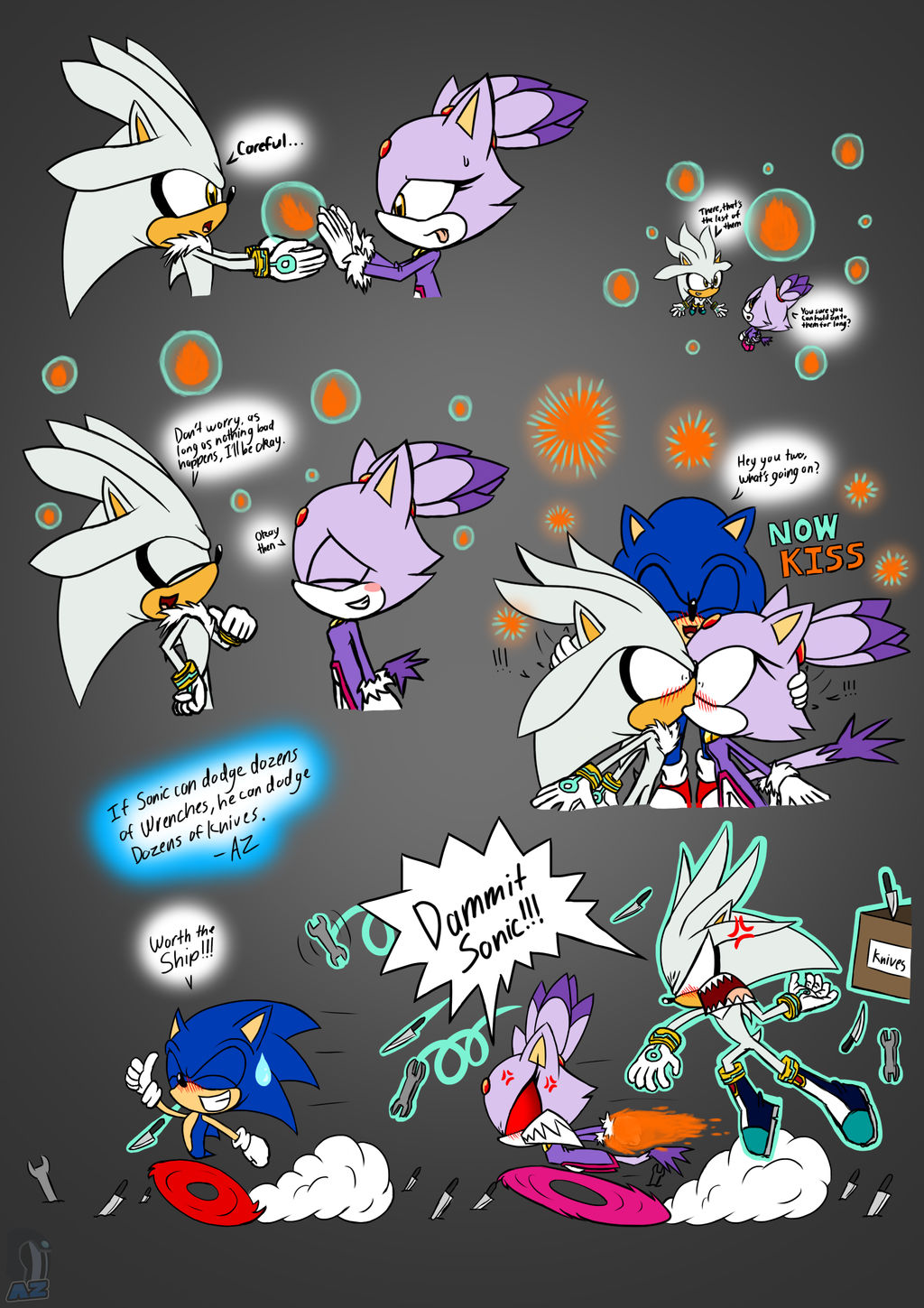 Dammit Sonic! - Silver and Blaze