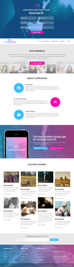 Companian - Dating Website Template