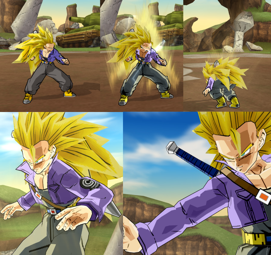 Future Trunks SSJ2  Future Trunks VS Future Majins *BT3 MOD* 