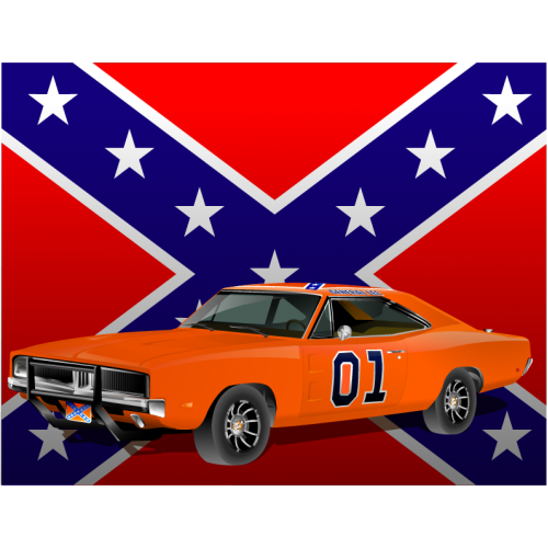 General Lee Charger And Rebel Flag by supercarfriend on DeviantArt