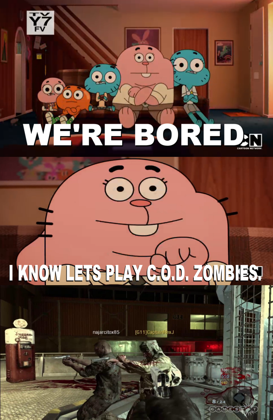 The Wattersons Plays Call of Duty Zombies Meme