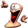 WORMS:worm yelling with fear