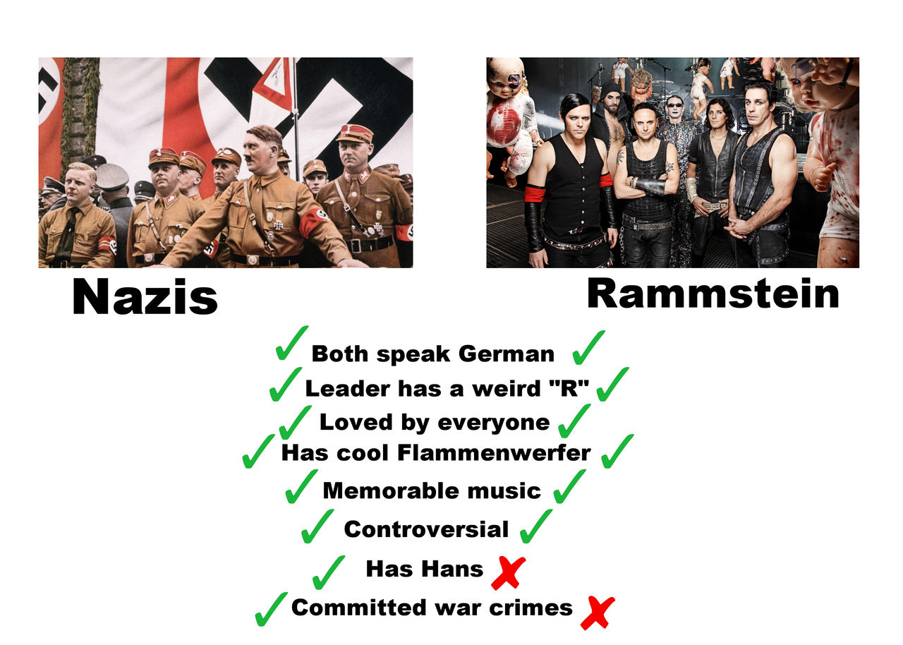 Nazis vs Rammstein Comparison Meme by Josael28TNZ on DeviantArt
