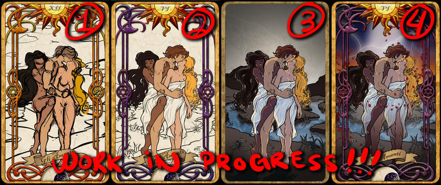 6 The Lovers - Tarot Card WIPS!