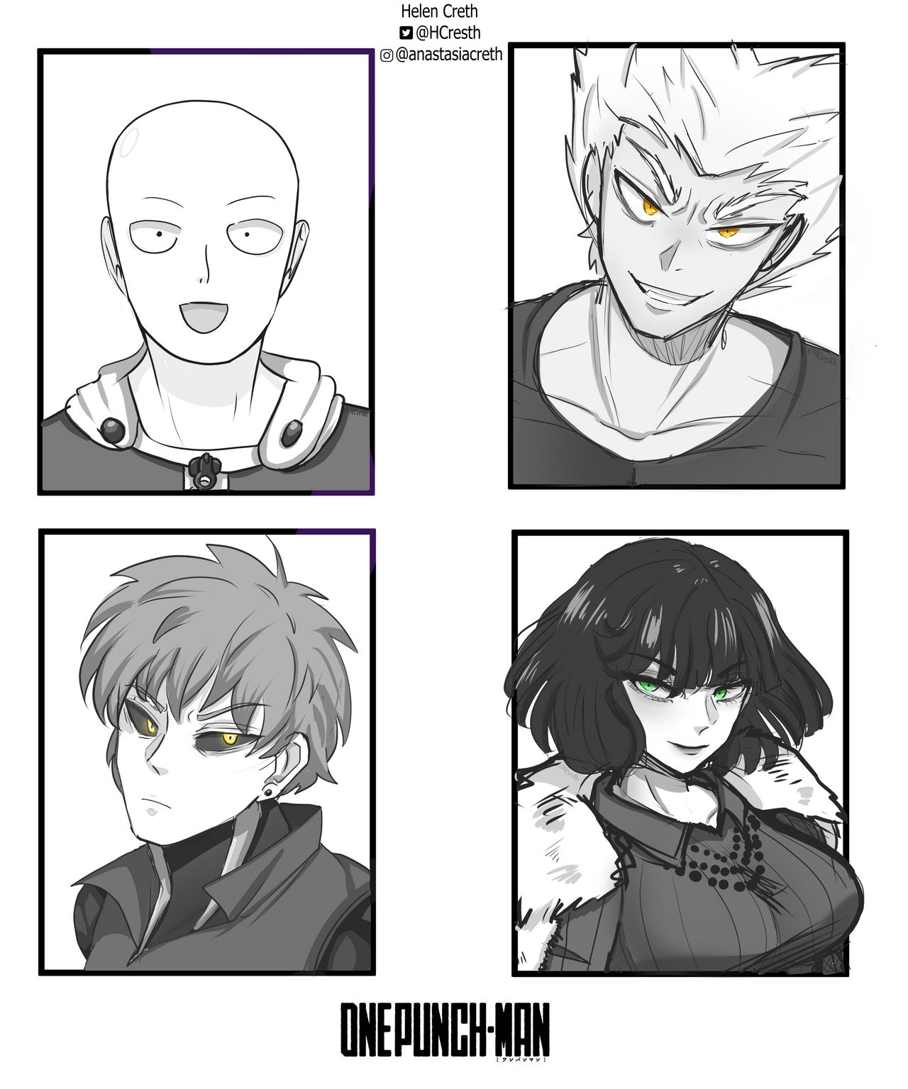 One Punch Man Sketch by HelenCreth on DeviantArt
