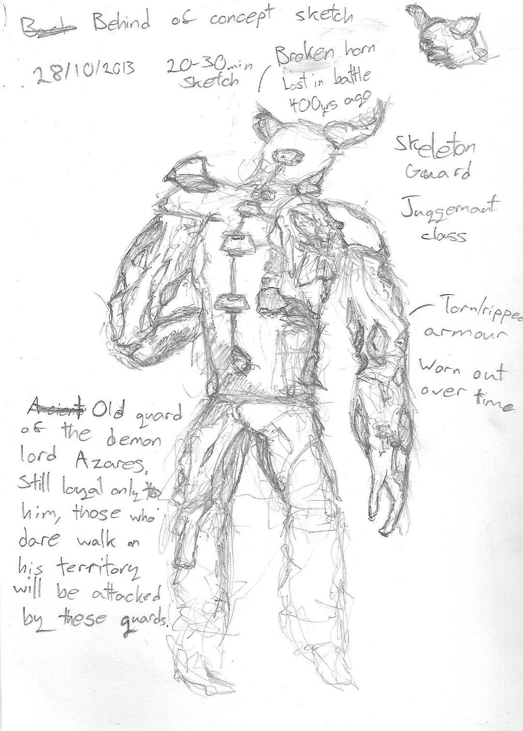 Skeleton Guard by LostFallenHero on DeviantArt