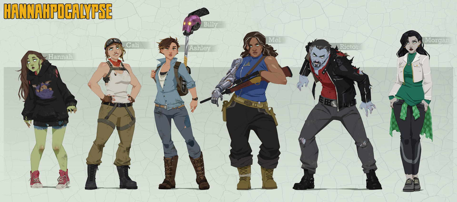Hannahpocalypse character art