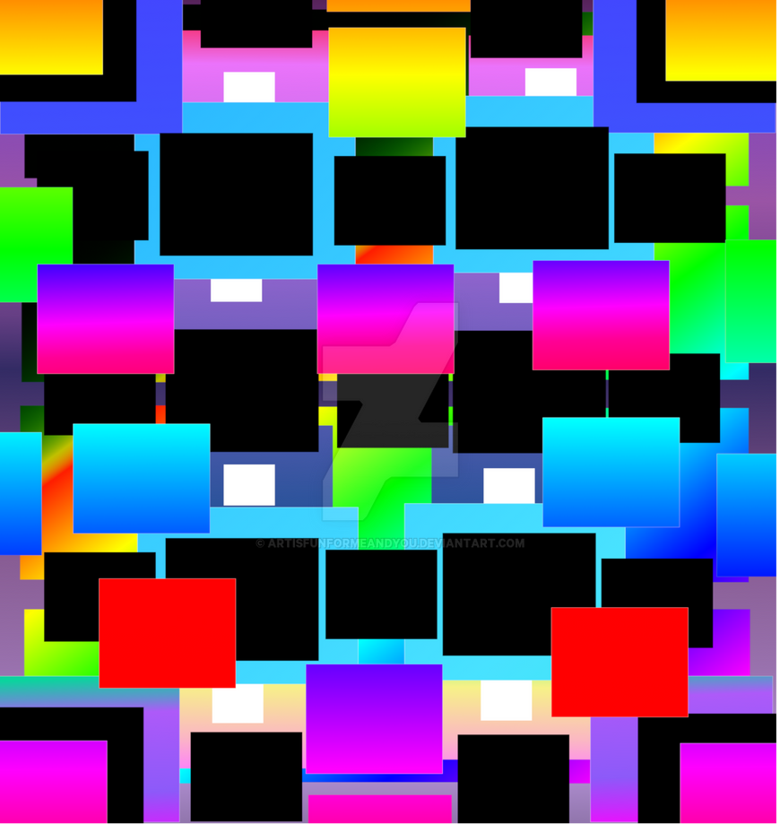 Multicoloured Square Pattern by Artisfunformeandyou on DeviantArt