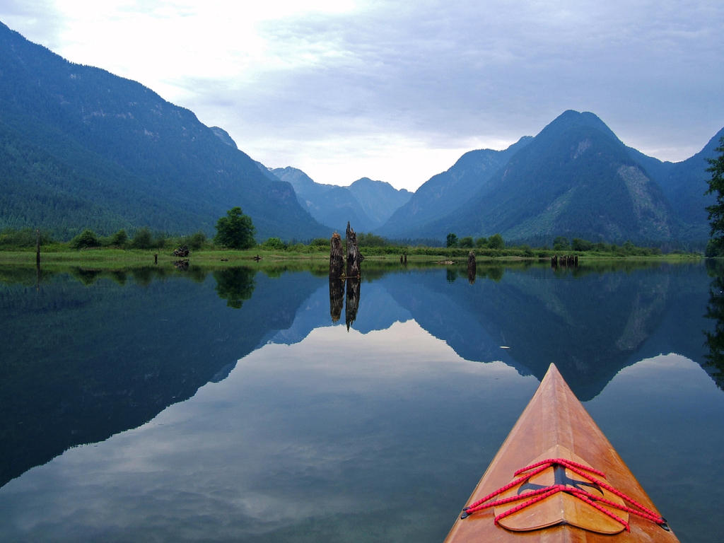 Kayaking on Pitt Lake