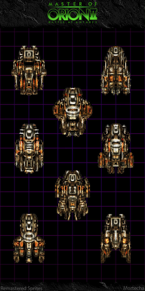 Master Of Orion II: Orange Battleships