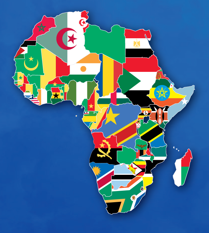 Map Of African Flags By Ajmedwards On Deviantart Map Of Africa With Flags