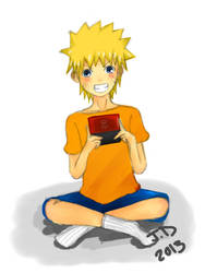 Naruto Playing DS- Lazy MasterAki... by MasterAki