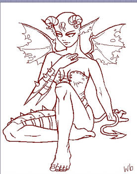 Demon chick.. with wings