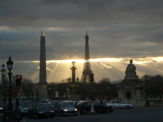 God touched the Eiffel Tower