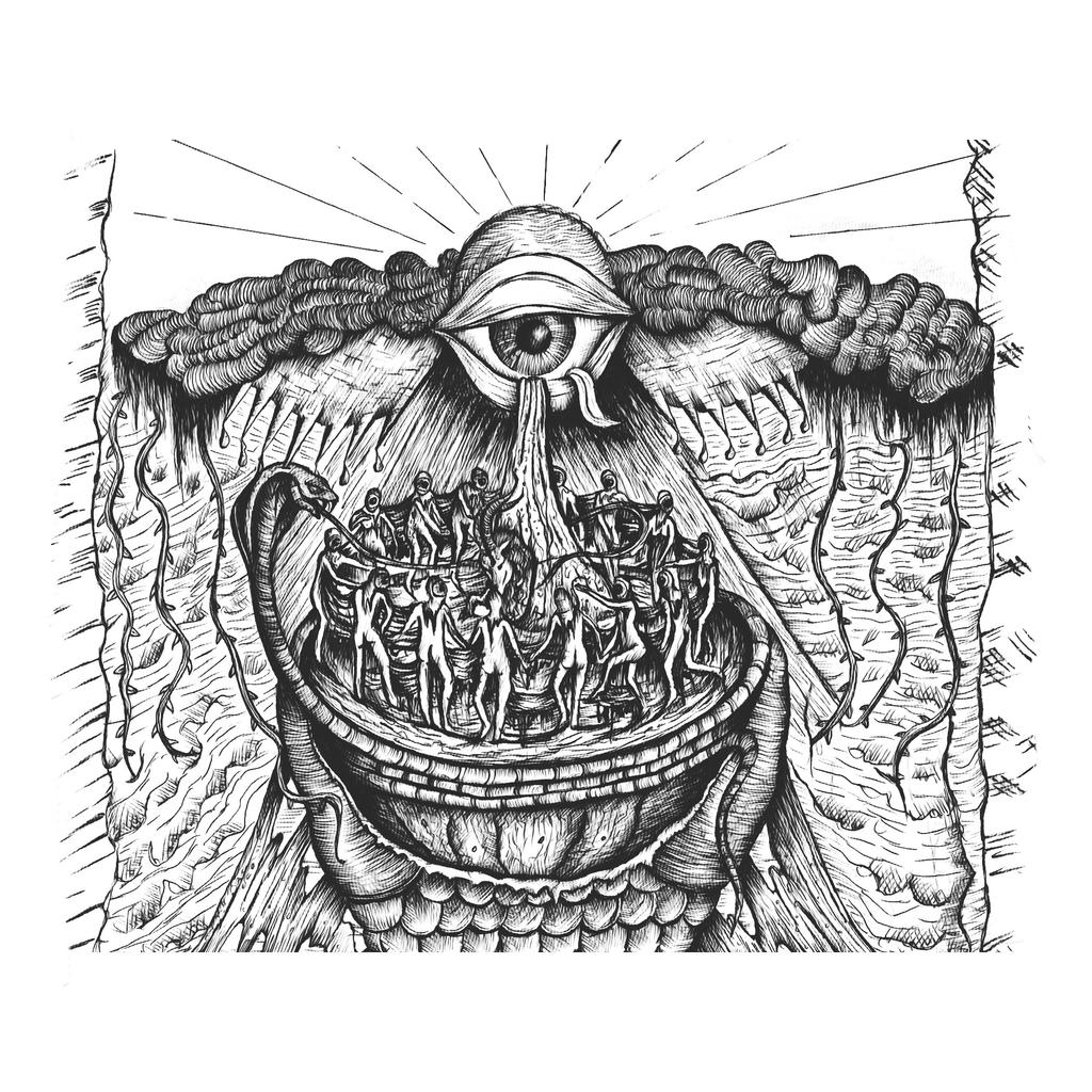 pagan dinner - Ink on paper by myllen on DeviantArt