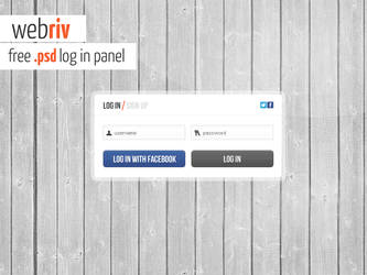 WebRiv login panel - Freebie