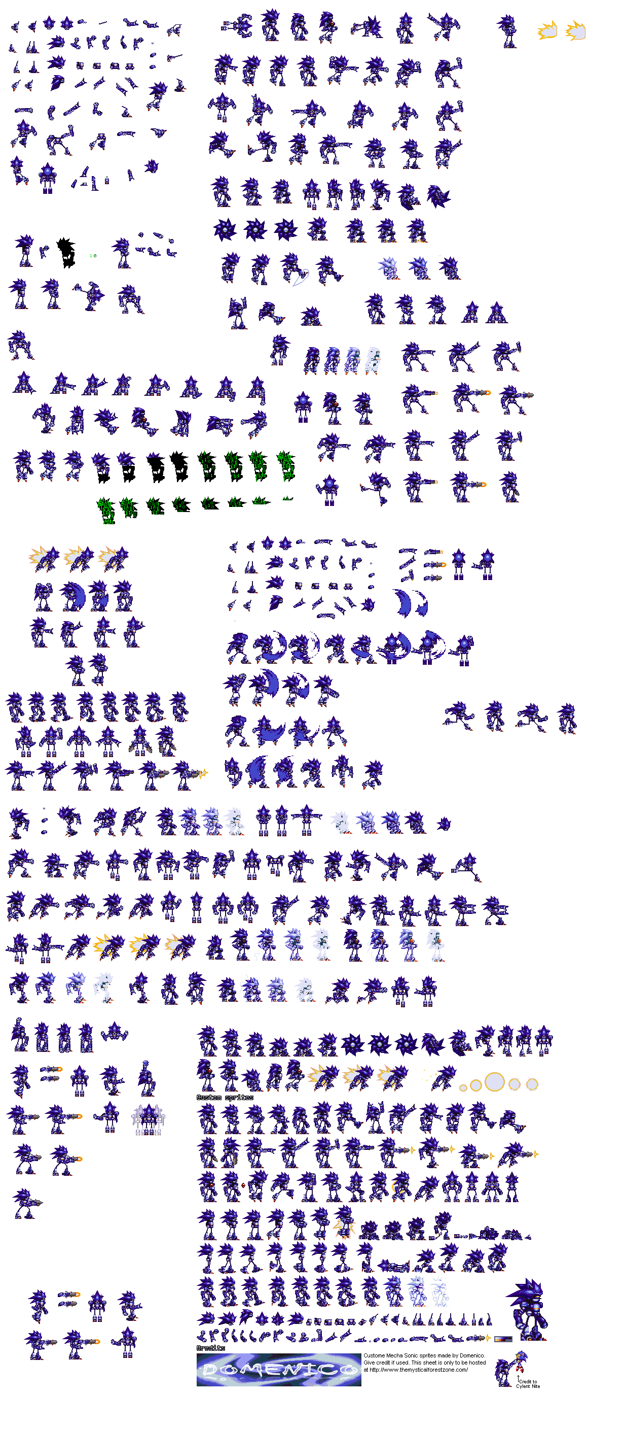 Mecha Sonic retexturized sprite sheet by jan300omega on DeviantArt