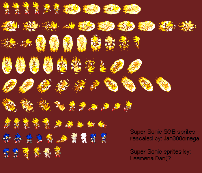 Custom Sonic Sprite Sheet by TaymenTheHedgehog on DeviantArt