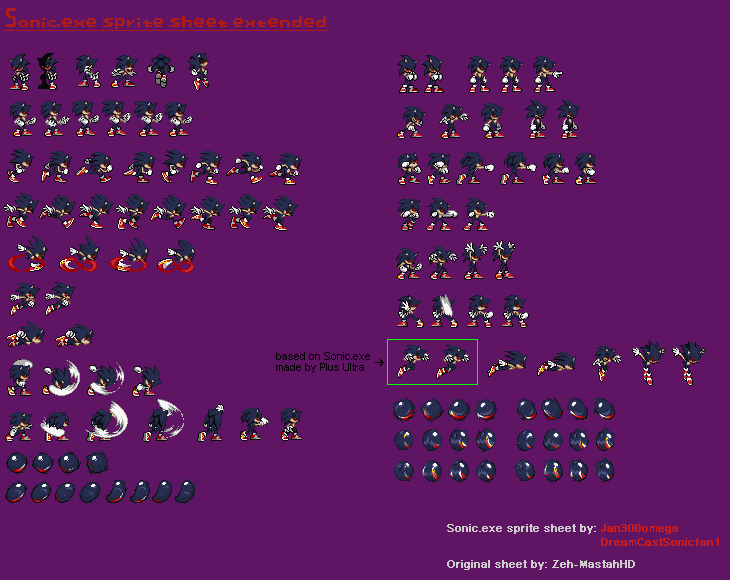 Sonic EXE Ver ModGEN Sprite - Sheet by aiakgsjs on DeviantArt