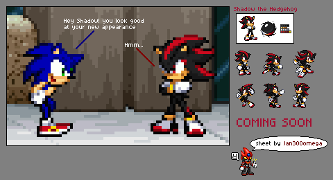 Sonic Sprite Png , Png Download - Shadow The Hedgehog Pixel Art