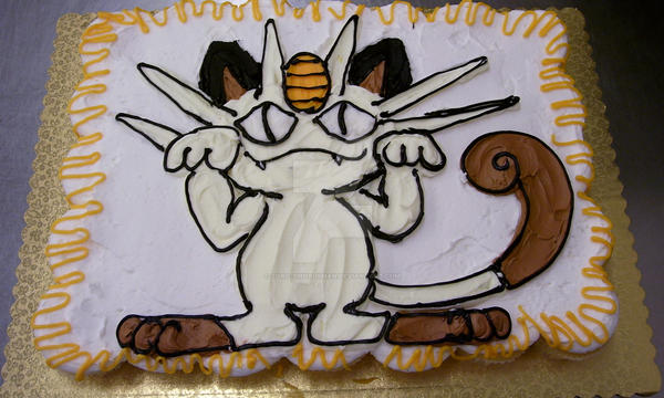 Meowscles Cake Meowth Cake by zoro-swordsman on DeviantArt
