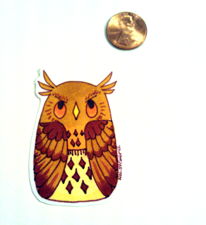 Golden Owl Sticker