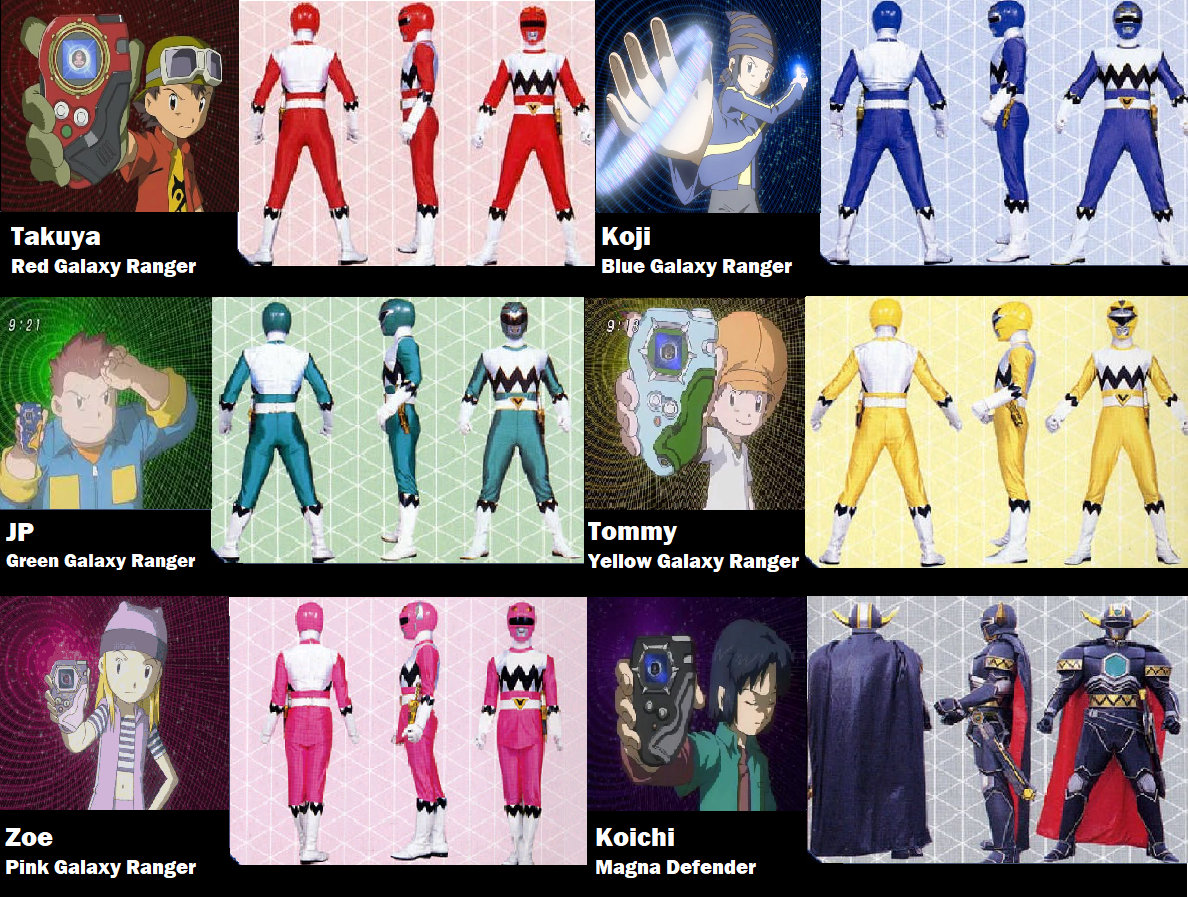 Power Rangers Digimon Frontier Deviantart Digimon Frontier Lost Galaxy Rangers by Basketball94 on DeviantArt
