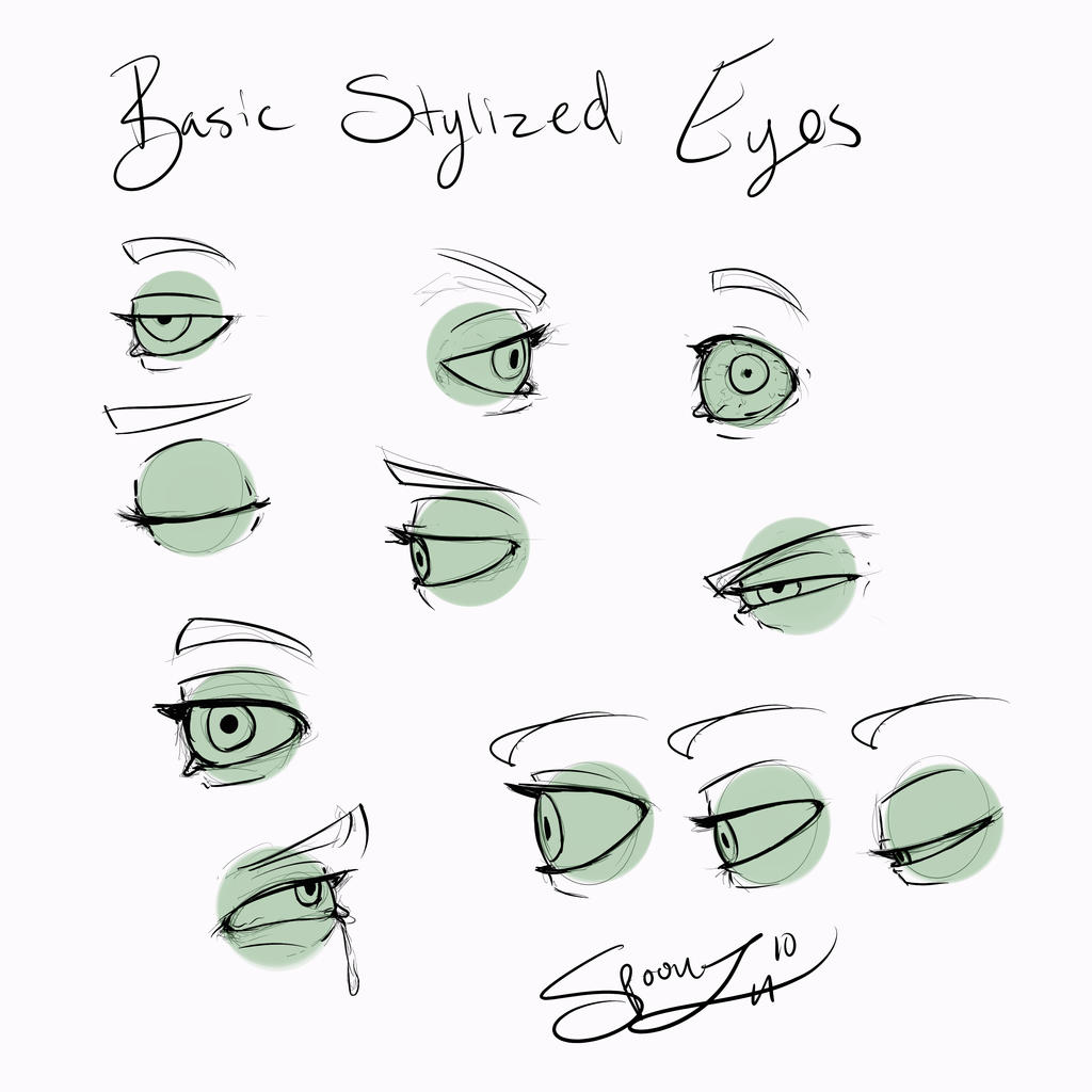 Stylized Eyes For Beginners by spoonz10 on DeviantArt